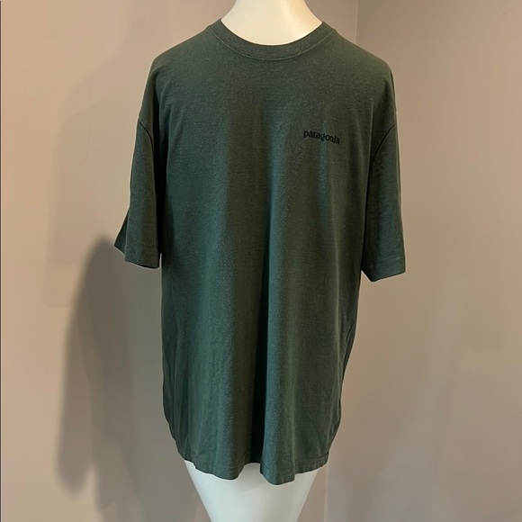Patagonia Green Short Sleeve Tee Relaxed Fit - Picture 1 of 5